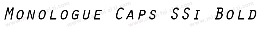 Monologue Caps SSi Bold Italic Small Caps字体转换